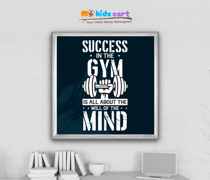 Weightlifting Poster Personalized Motivational Quote Wall Art White (Framed)