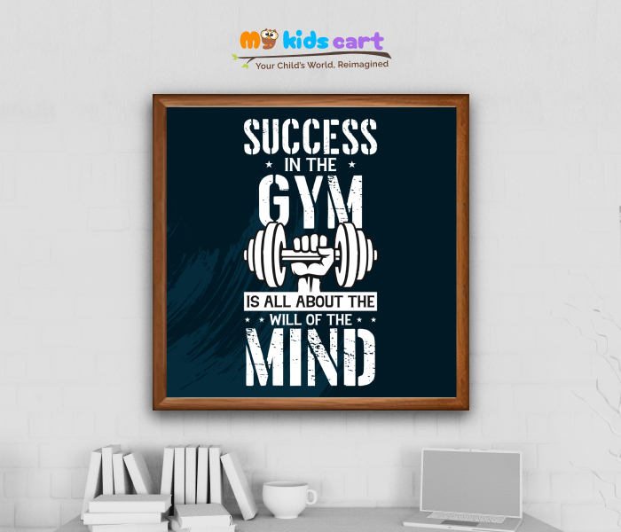 Weightlifting Poster Personalized Motivational Quote Wall Art Wooden (Framed)