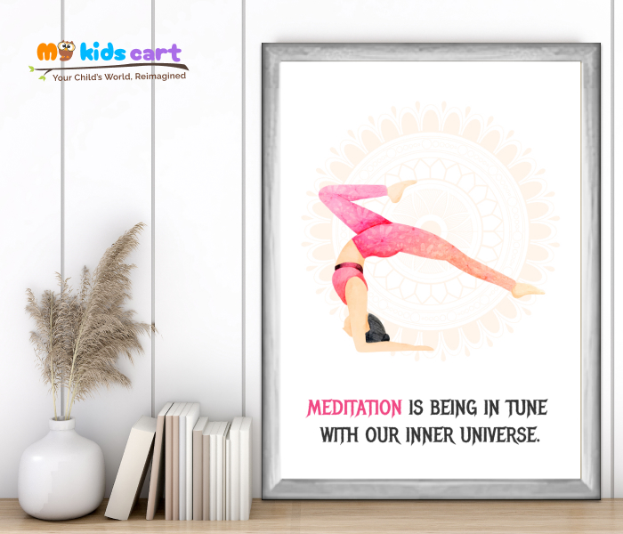 Yoga Feels Motivational Wall Art for Inner Peace and Balance White (Framed)
